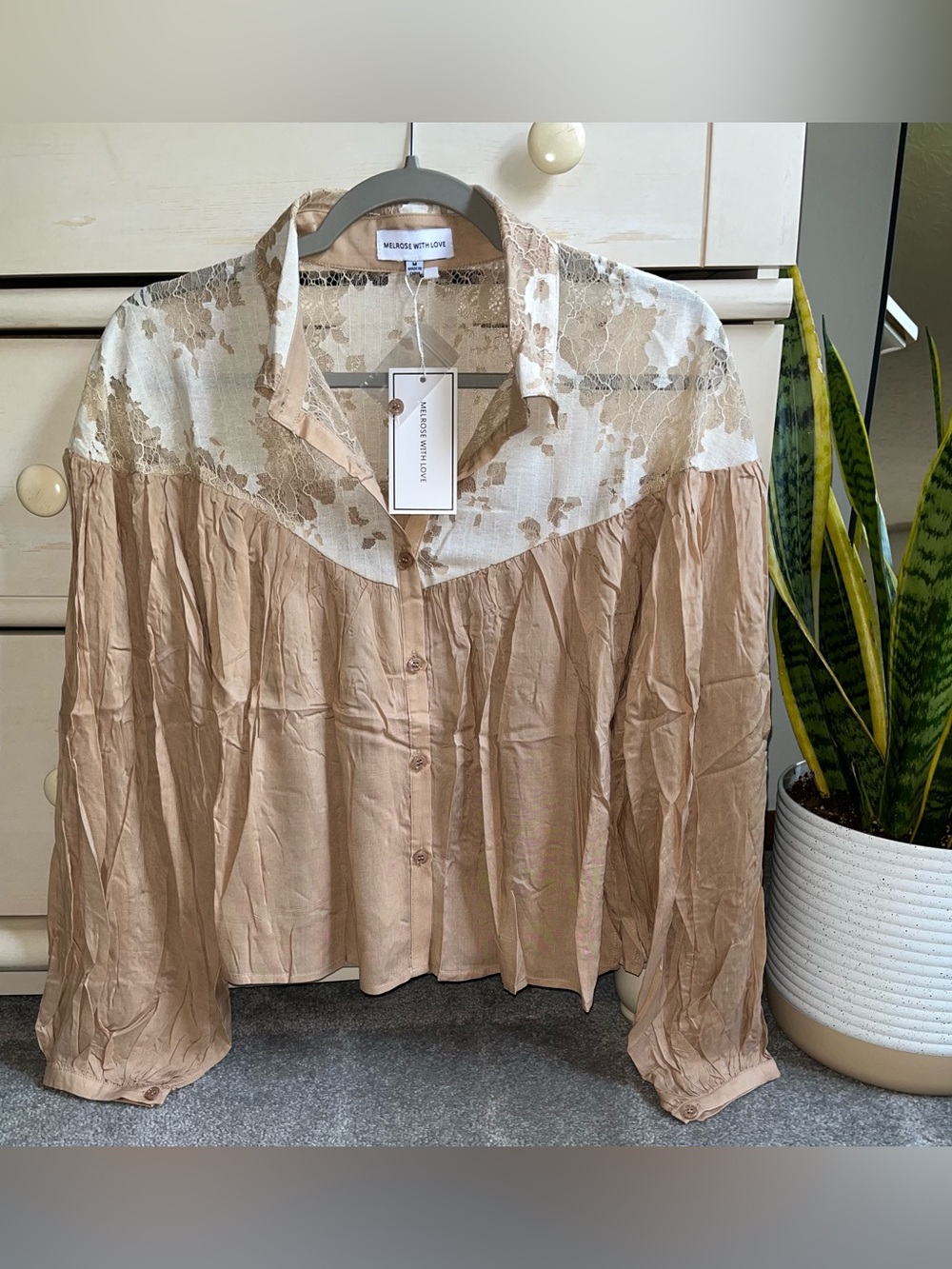 NWT Melrose w/Love Boho Blouse M